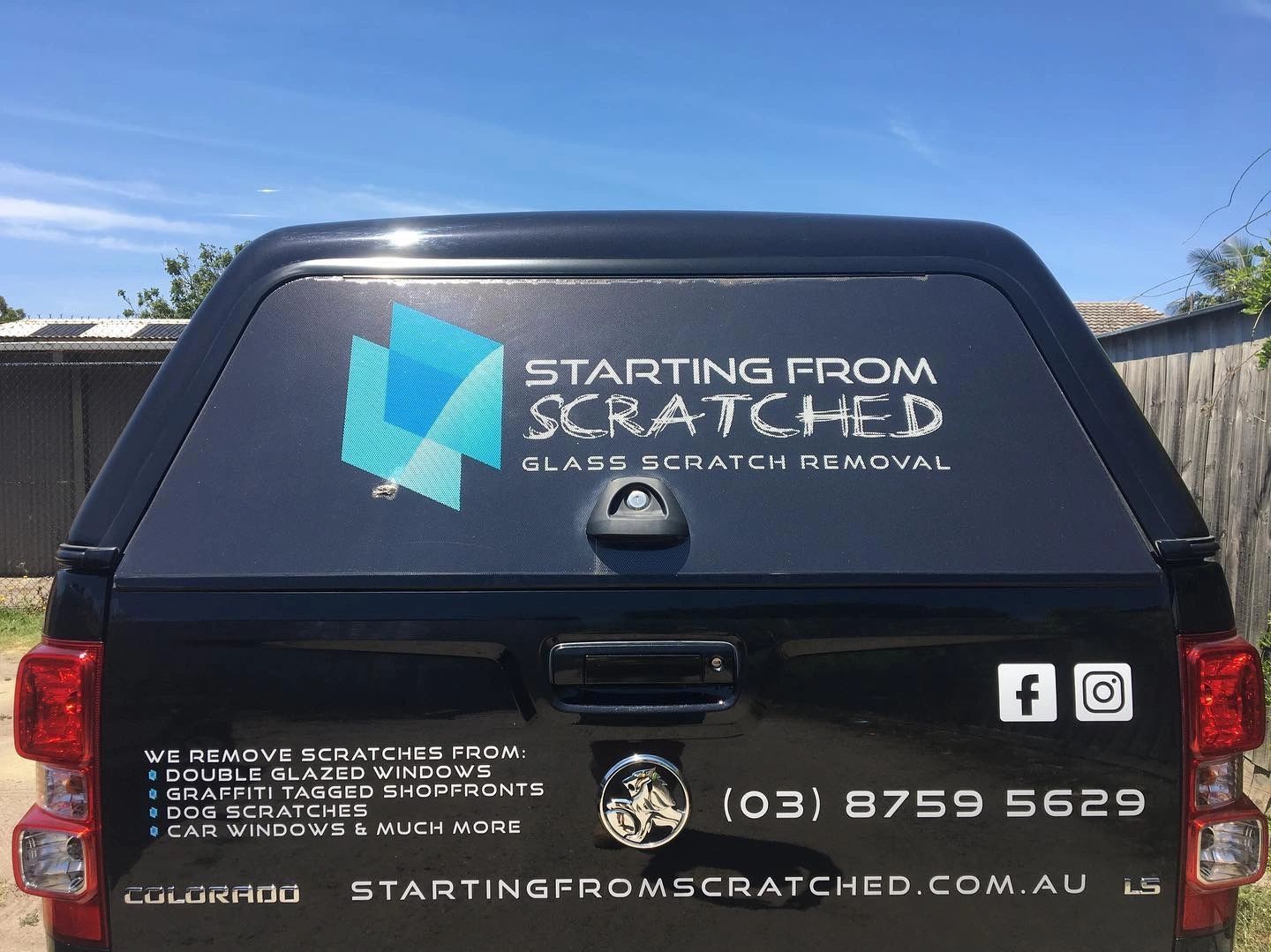 Starting From Scratched branded service vehicle